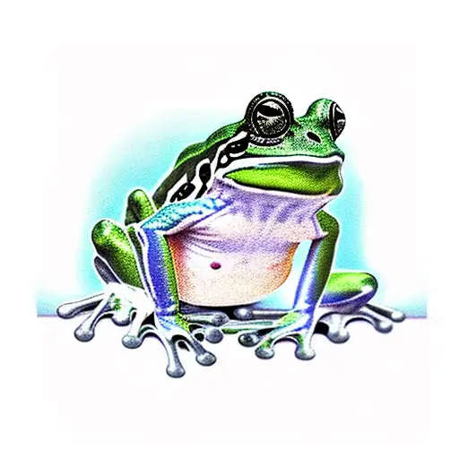 Frog With Psy Mushroom