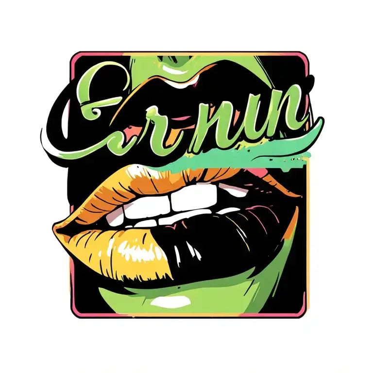 Erin Name With Lips Like Kissed