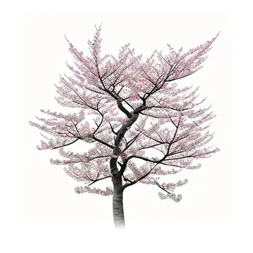 A Realistic Japanese Cherry Blossom Tree With Books As Its Leaves