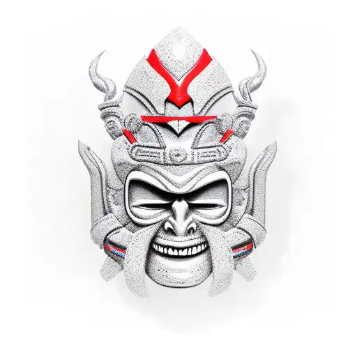 Evil Tiki Mask With Sigar