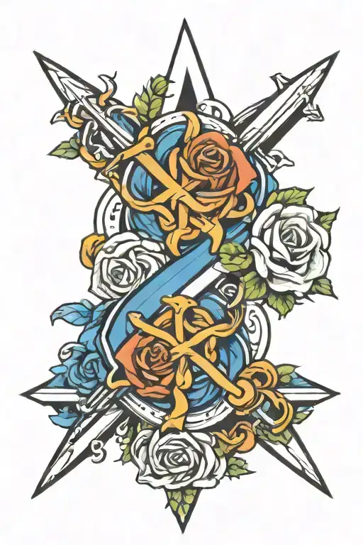Saltire And Yorkshire Rose Intertwined
