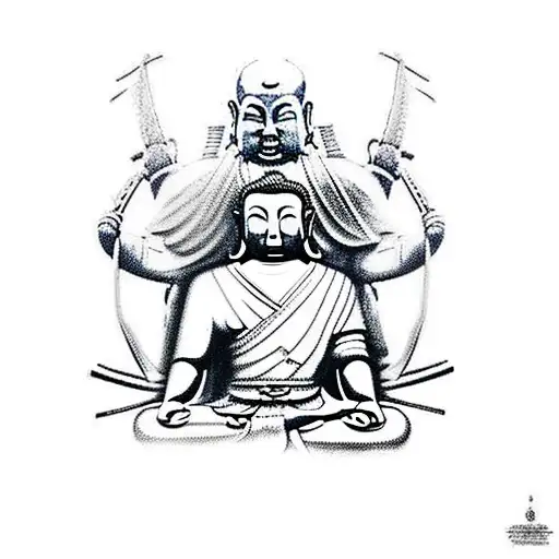 Samurai Standing Buddah