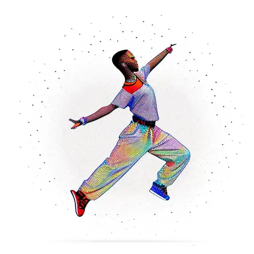 An Hip Hop Dancer That Dancing And Feels Freedom And Happiness