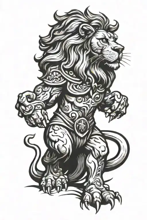 Old English Lion Standing