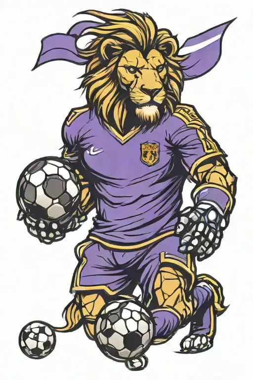 Soccer Goalkeeper Lion