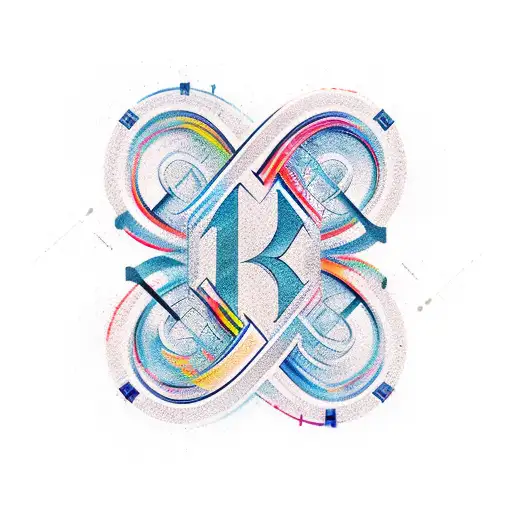 A Beautiful Intertwined Design Of Greek Letters Representing The Concept Of Stochastic Processes