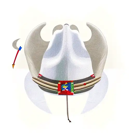 Country And Western Long Horn Hat And Boots