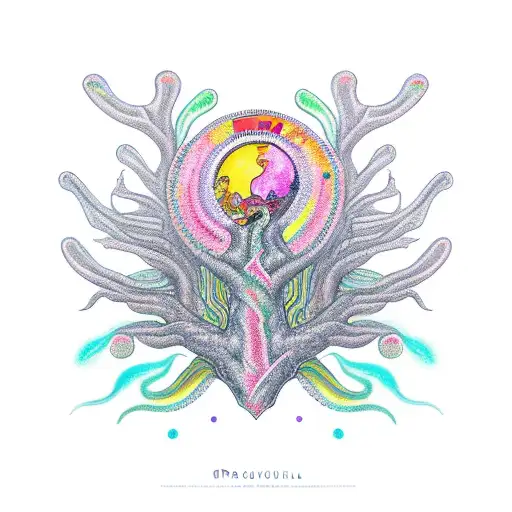 Yggdrasil Depicted As A Vibrant And Colorful New-school