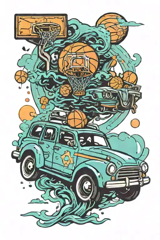 Basketball Car Sea