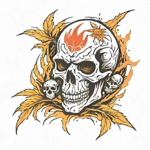 Bleach Anime Landscape Skull