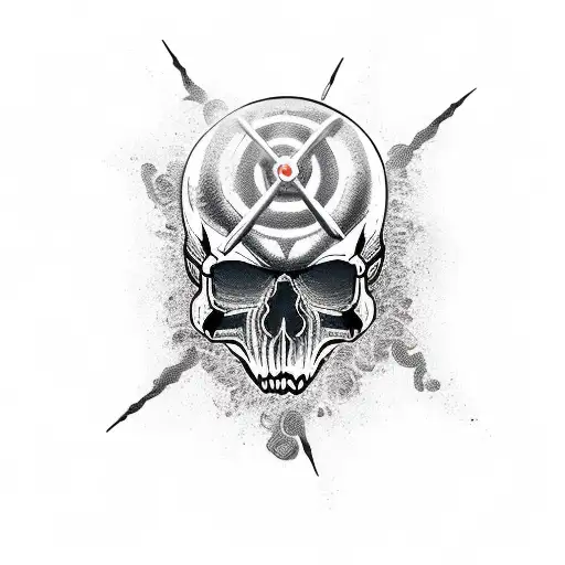 Ukraine Gun Hate Fire Skull