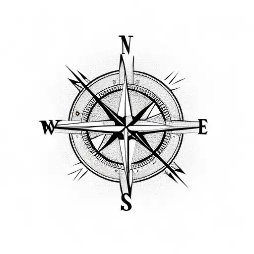 Compass With Cross As Needle