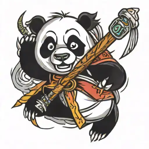 Panda Warrior Staff