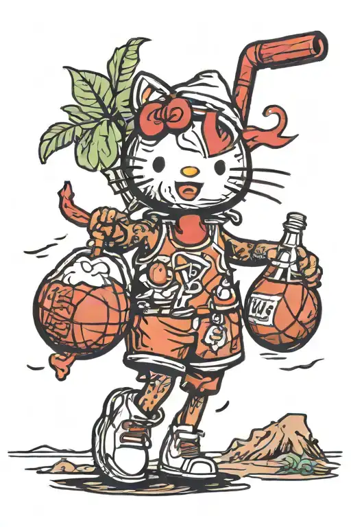 Hello Kitty Basketball Beach Vodka Cranberry Drinks