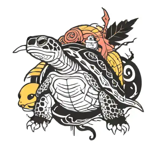 Anime Turtle Naruto One Piece Incorporating Elements