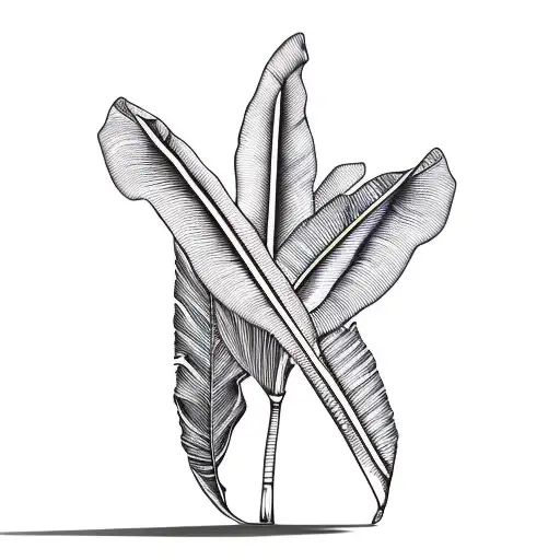 Skinny Banana Leaf Made Out Of A 100 Dollar Bill