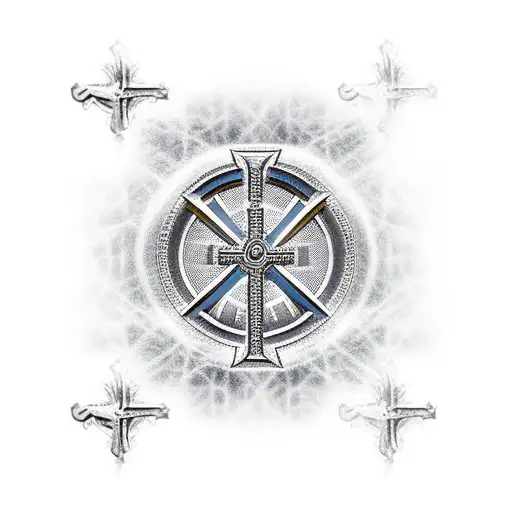 Christian Cross With God Zeus Inside