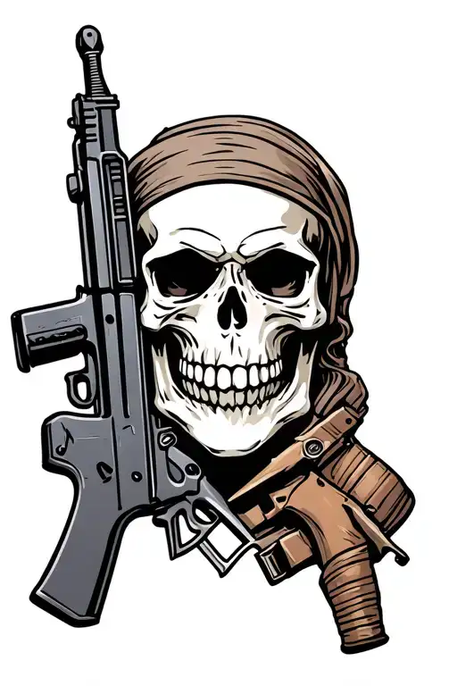 Skull Ak47 No Face No Case Sky Masc
