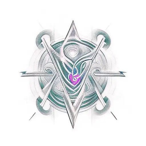 A New-school Tattoo Of A Psychology-related Symbol With Musical Notes Incorporated