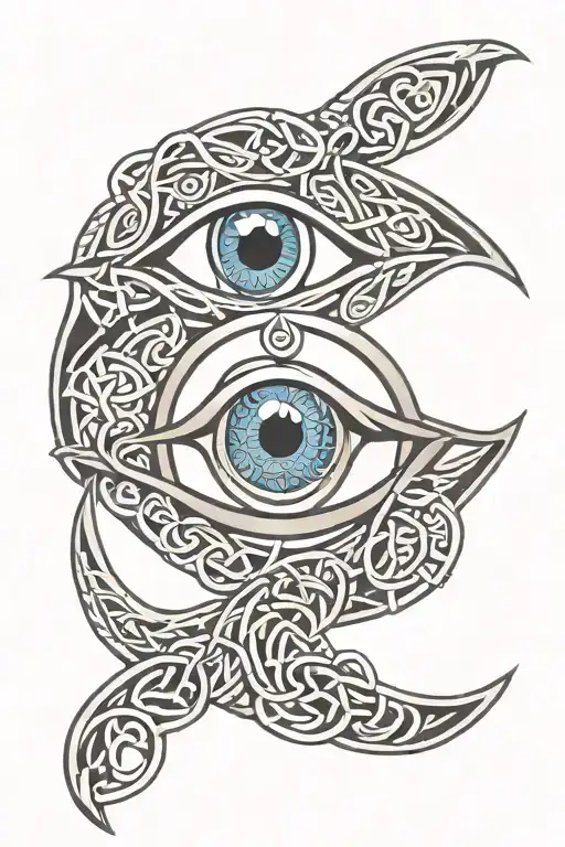 Simple Evil Eye With Celtic Knot