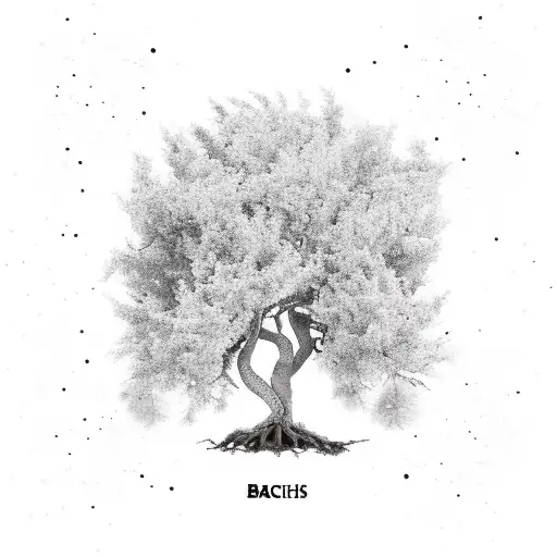 Bacchus As Part Of A Tree That Has A Galaxy For Leaves
