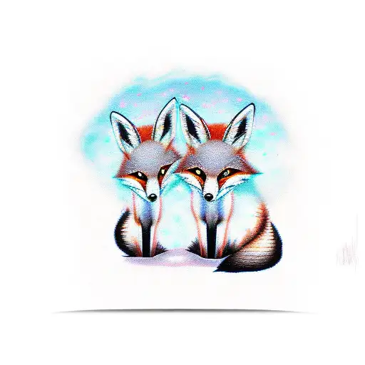 Baby Fox And Mom Fox