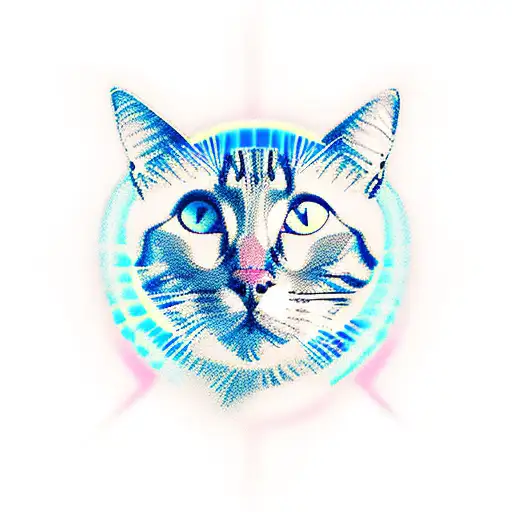 Incorporate A Computer Circuitry Design With A Cat Silhouette For A Tech-inspired