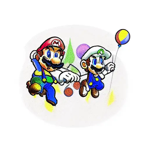 Mario And Friends Half Sleeve