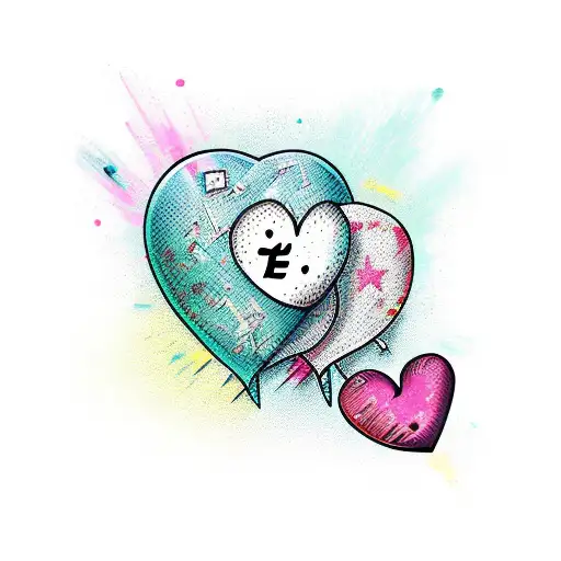 Broken Heart With E V