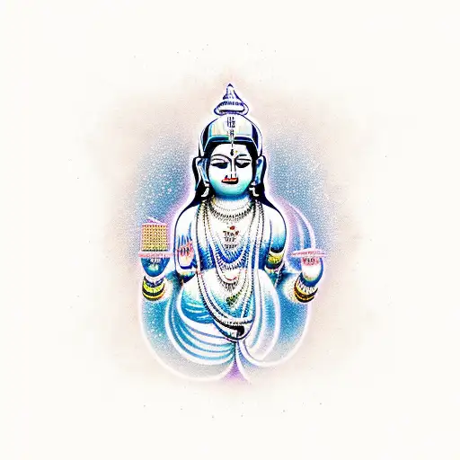 Incorporate Elements Of Accounting And Krishna Feather In A New-school Style