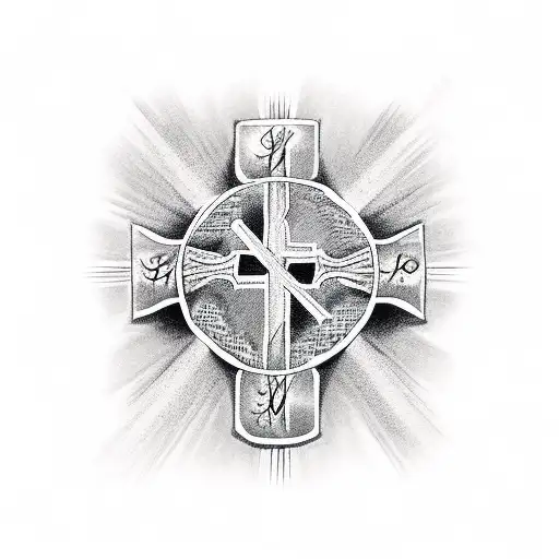 Christian Cross With Scripture