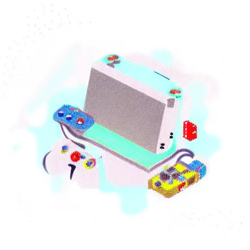 A Surreal Scene Of A Gaming Console Floating On A Rooftop