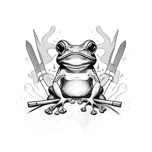 Killer Frog With Knife
