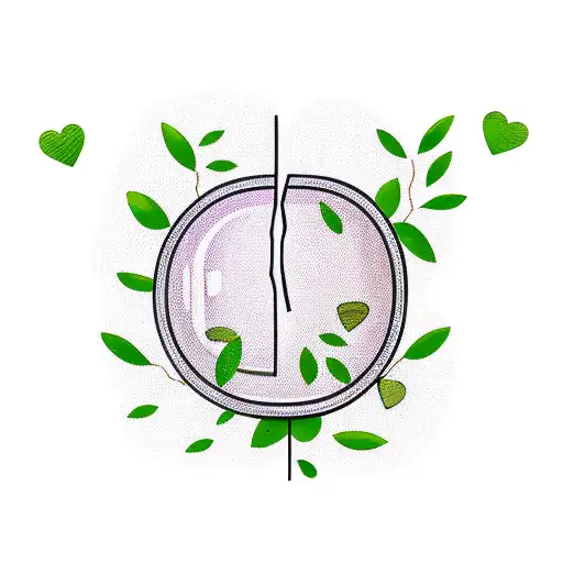 Glasses Surrounded By An Olive Branch With The Date July 20Th And A Broken Heart