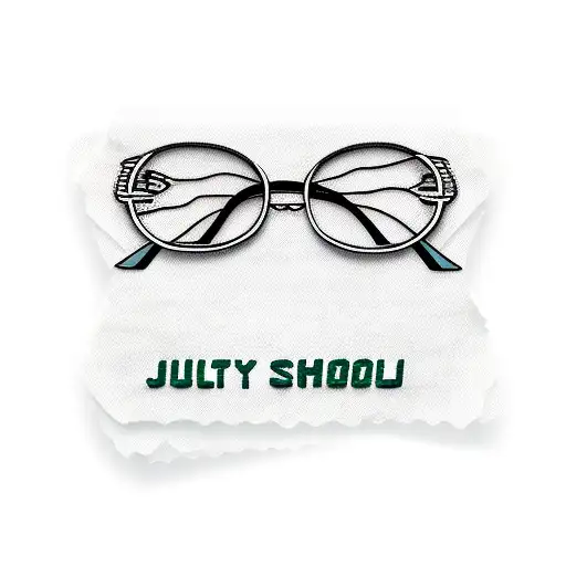 Eye Glasses Surrounded By An Olive Branch With The Date July 20Th And A Broken Heart