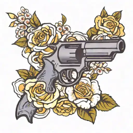 Gun Shooting Out Flowers Blooming