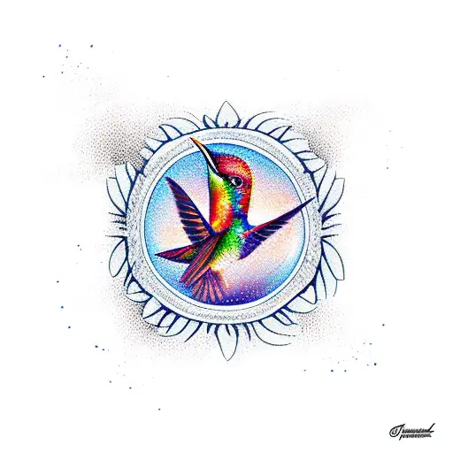 Hawaiian Baby Woodrose With Hummingbird