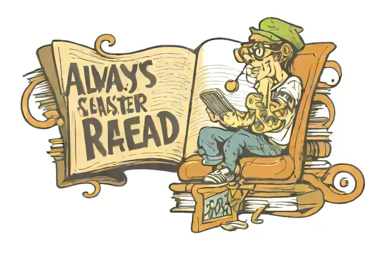 Text Saying It's Always Easier To Read A Book From The Back