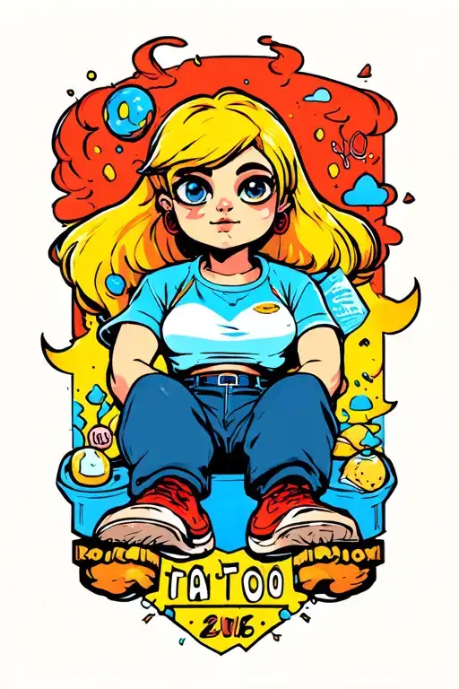 2000S Cartoons Half Sleeve