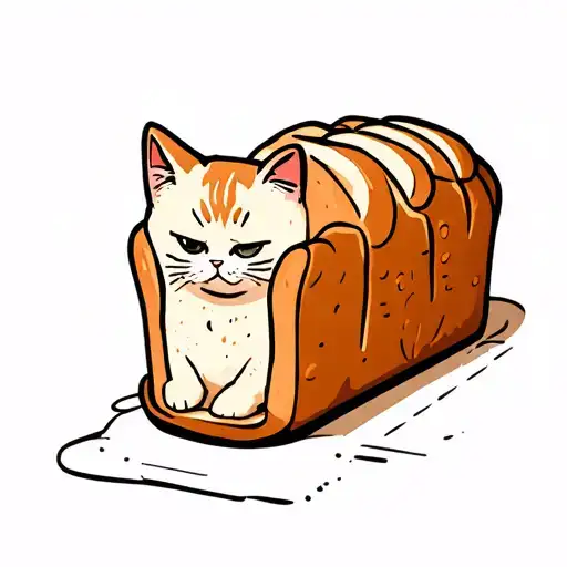 Loaf Of Bread With Cat Features