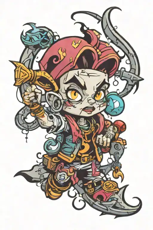 Arcane Jinx New School To Cartoon Style