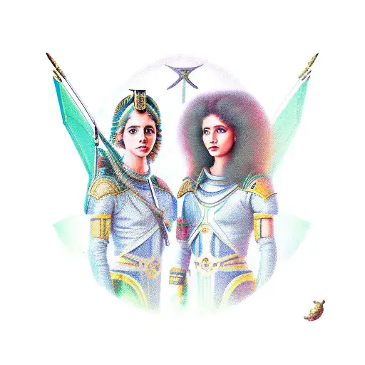 Sagittarius Maiden Standing By A Virgo Maiden