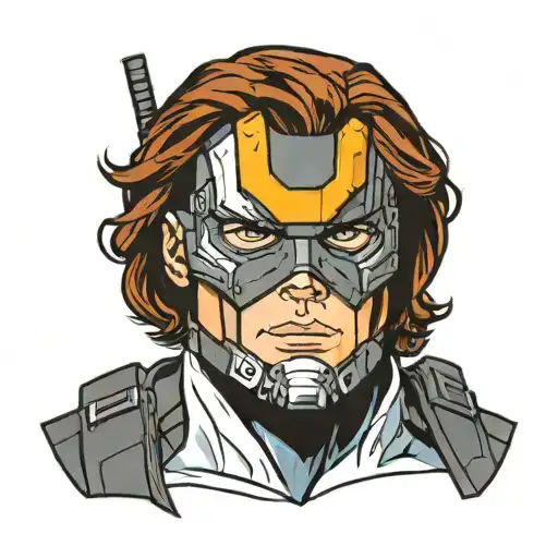 Marvel Winter Soldier In Half Face Mask
