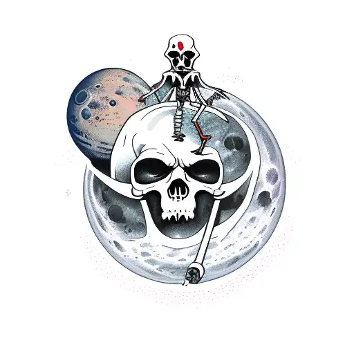 Grim Reaper Holding The Planet Mars