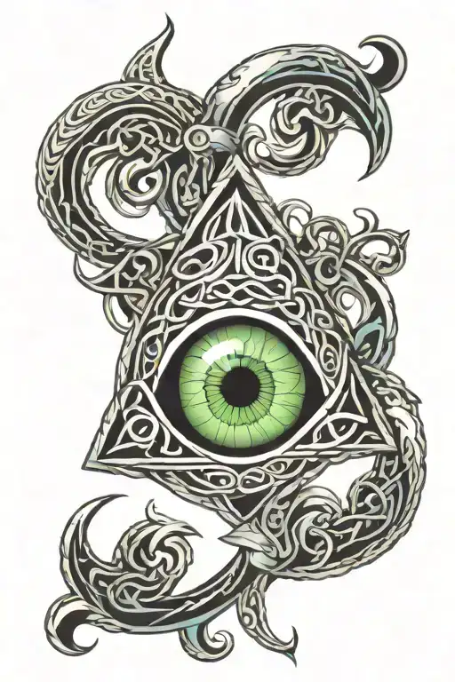 Celtic Triquetra Evil Eye Inside