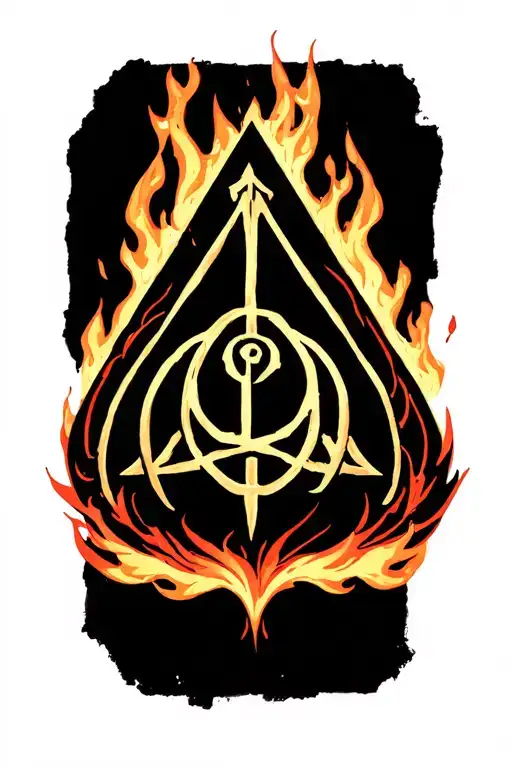 Harry Potter Deathly Hallows With Dark Mark Black Fire