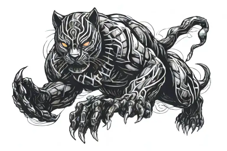 Black Panther Walking Along