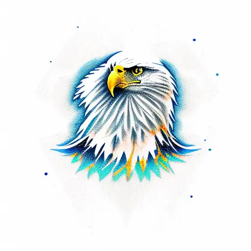 Eagle From Chest To Shoulder