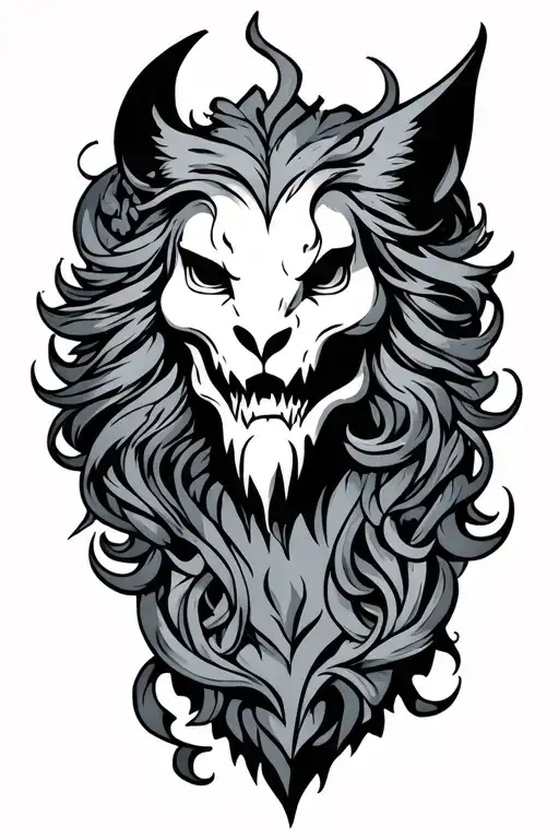 Creative Mythical Grey And Black