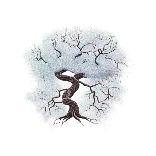 Tree With Vine Like Branches